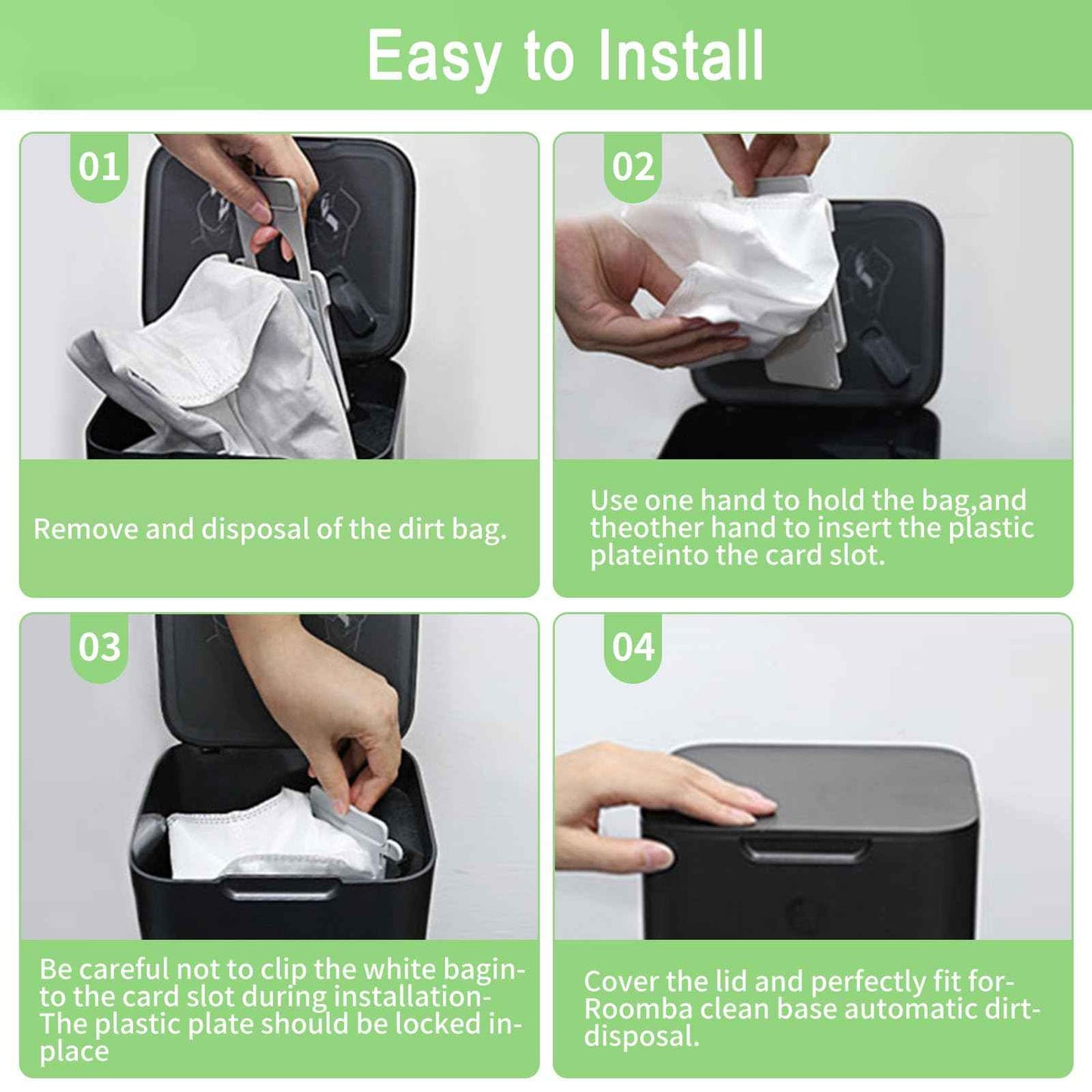 20 Pack Vacuum Bags Compatible with iRobot Roomba i7 i7+ i3 i3+ i8 i8+ j5+ i5+ i4 i4+ i1+ i6 i6+ j5+ j7 j7+ s9 s9 Plus Bags Automatic Dirt Disposal Bags