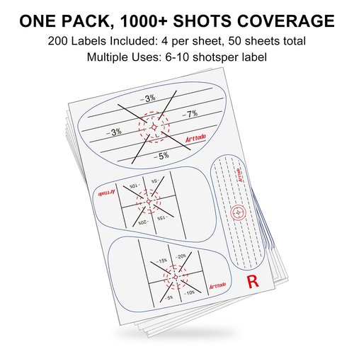 Arttodo Golf Impact Tape, Golf Club Impact Stickers for Iron, Wood, Putter, Improve Golf Swing Accuracy and Distance, Swing Training Aid Impact Labels, Right Hand, 200 PC