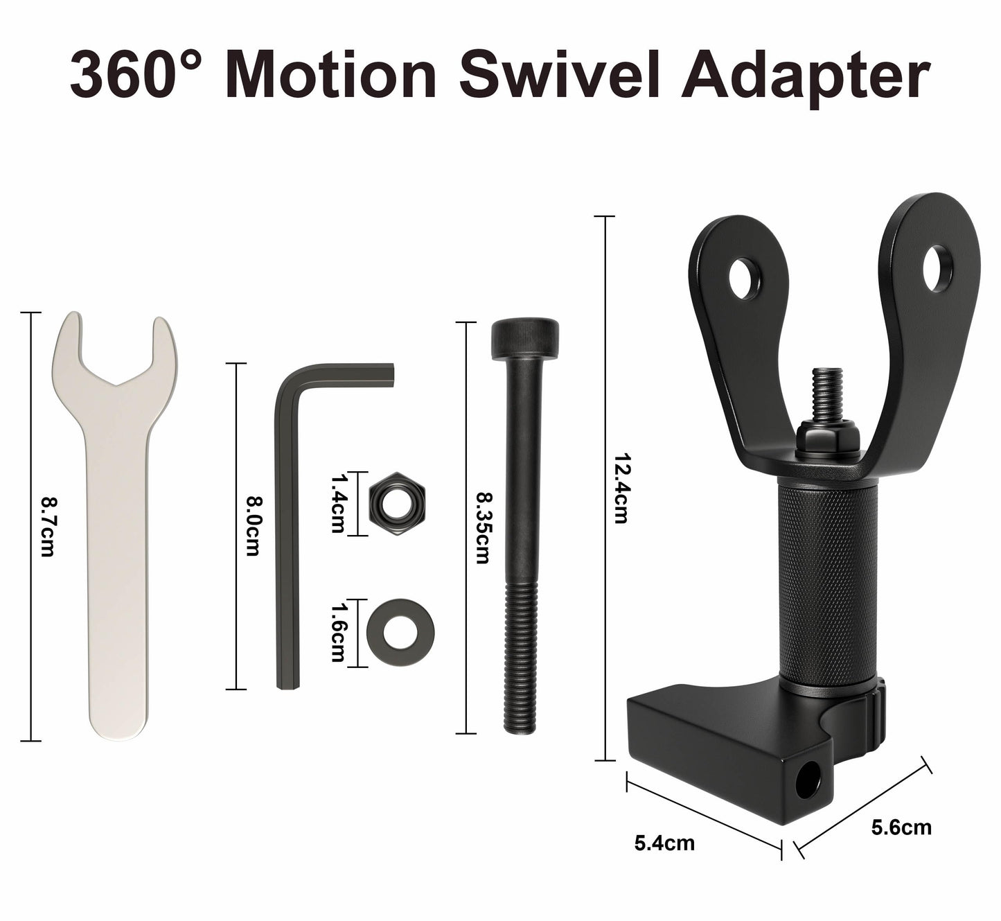 DHLDWQ 360° Pivot for Peloton Bikes Screen Accessories, Peloton Screen Swivel Mount, Peloton Swivel Screen Attachment, Easily Adjust and Rotate Movement Monitor Adjuster, Black