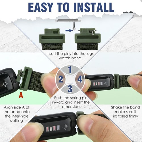 Bcuckood Nylon Band Compatible with Fitbit Inspire 3/2/HR/Fitbit Ace 3/2 Soft Nylon Sport Wristband Breathable Adjustable Replacement Strap for Women Men