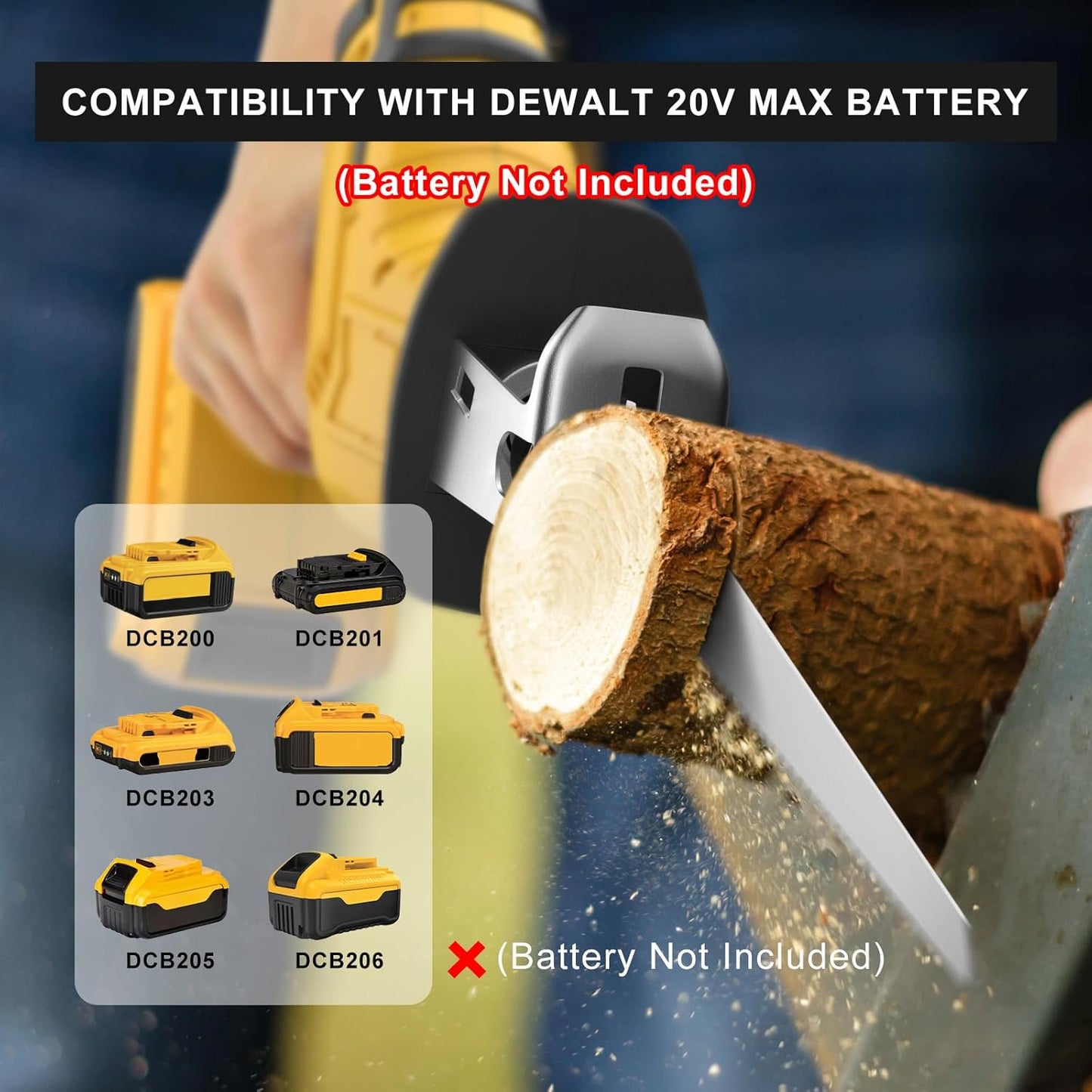 Dewalt 20V Cordless Reciprocating Saw - 150W Variable Speed Cutting Tool with 4 Blades for Wood, Metal & PVC