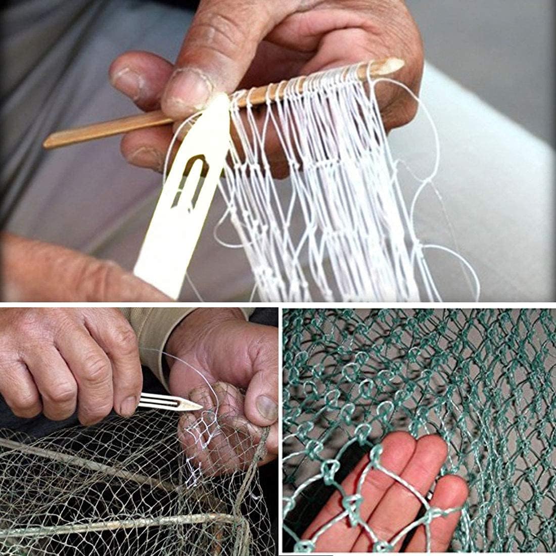 Skiennix Fishing Net Repair Kit - 7Pcs Plastic Needle Shuttles for Easy Mending & Maintenance