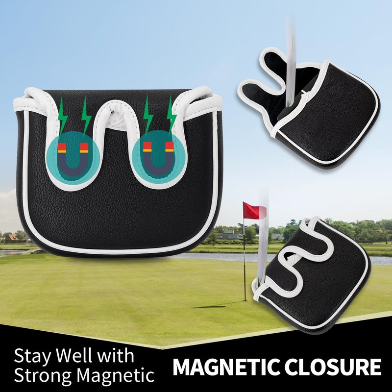 USA/Star/Blank Design Style Golf Mallet Putter Cover Headcover Magnetic Golf Head Covers Headcovers Club Protective Equipment.