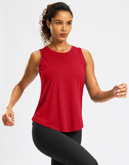 G Gradual Women's High Neck Workout Tank Top - Sleeveless Quick-Dry Athletic Yoga Shirt