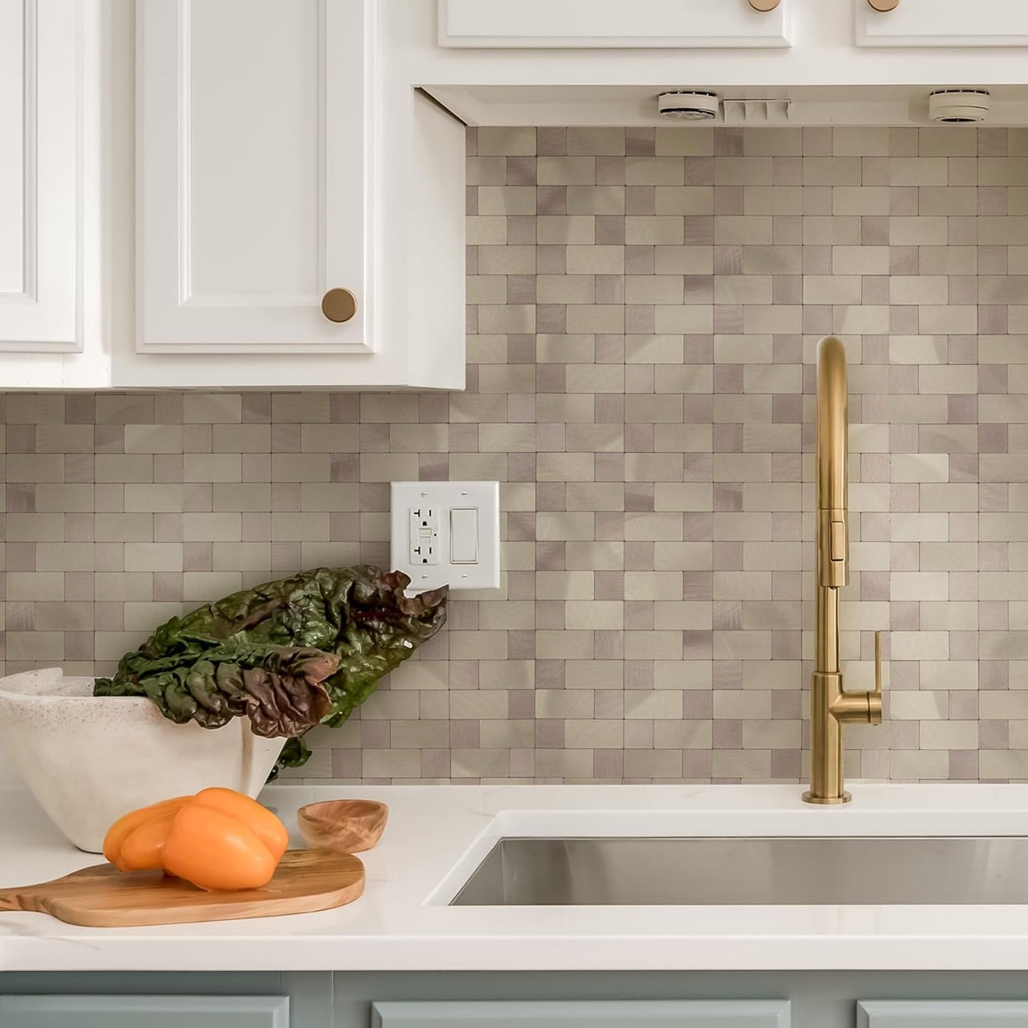 Stainless Steel Peel and Stick Backsplash Tiles - 20 Sheets, 12''x12'' for Kitchen & Bathroom