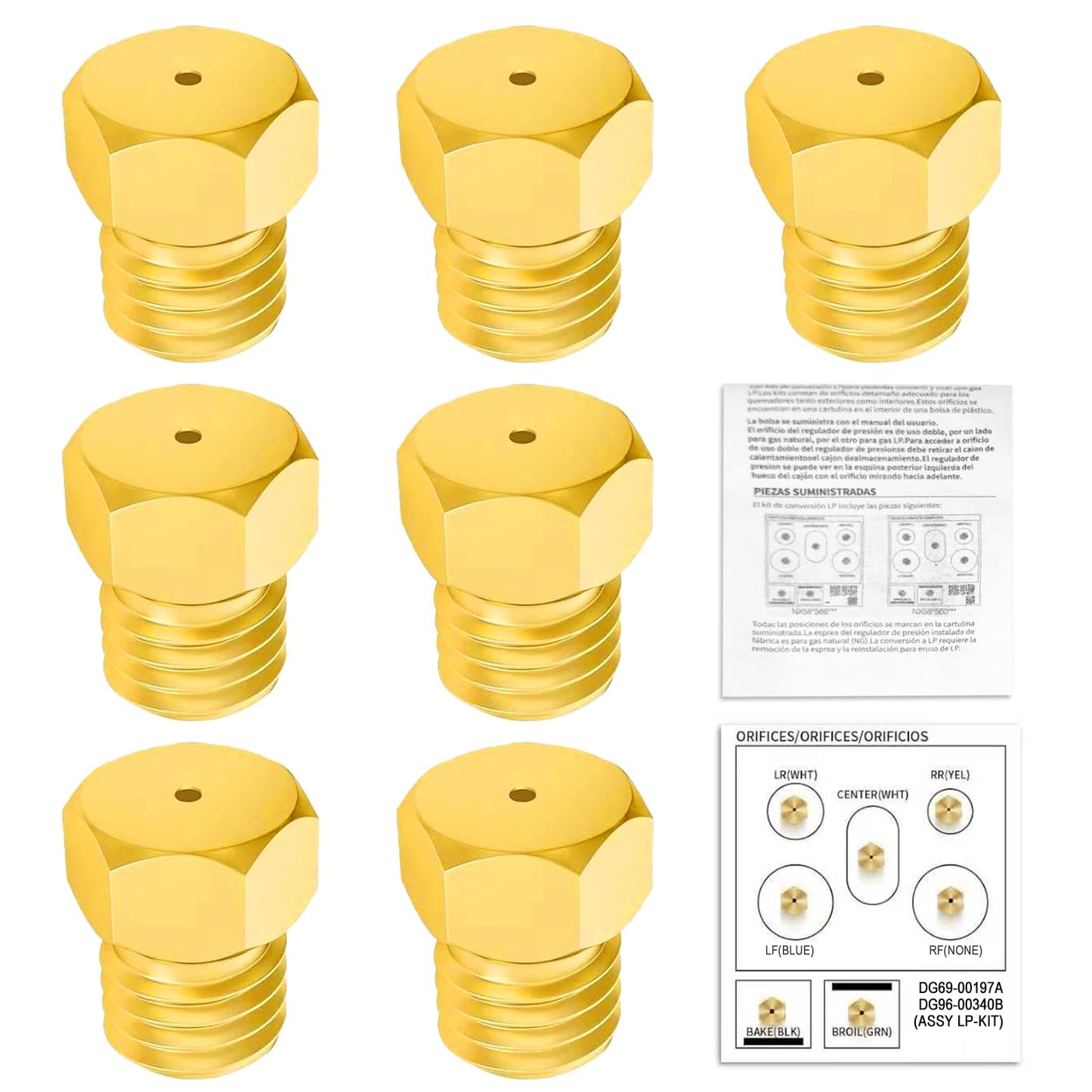 DG96-00340B/DG69-00197A LP Gas Conversion Kit for Sam-sung for Whirl-pool Ranges–Natural Gas to Propane LPG Conversion Kit,Replaces PD00033923, AP5917476,3447647,PS9606645,EAP9606645 Etc.