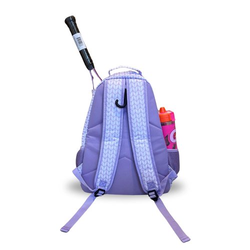 Thorza Tennis Backpack for Women (Purple) – Lightweight Tennis Racket Bag Includes Hook and Stores 2 Rackets, Balls, and Sports Gear – Backpack Only.