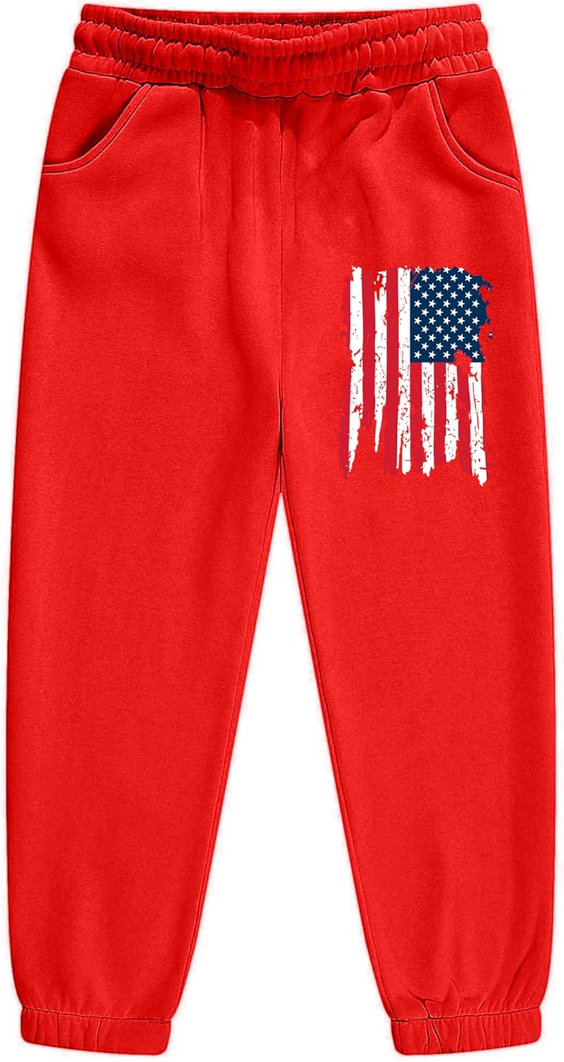 Vivimeng Boys USA Hoodie Set - American Flag Sweatshirt & Pullover Suit for Kids