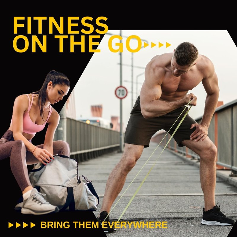PrimaFit Resistance Bands for Working Out, Exercise Bands Resistance, Pull Up Assistance Bands, Workout Bands, Weights Dumbbell Set Alternative, Stretching, Gym Bands, Men Women