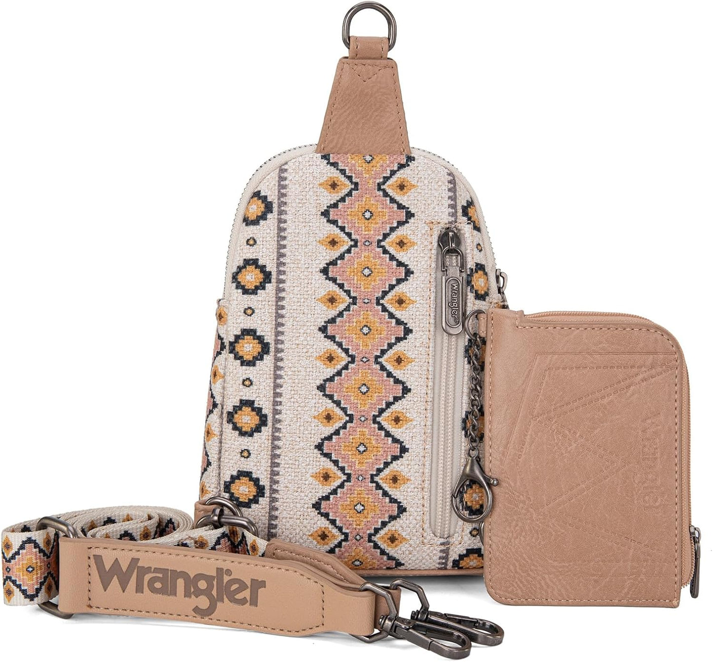 Wrangler Aztec Crossbody Sling Bag for Women - Stylish Wallet Set | Versatile & Functional