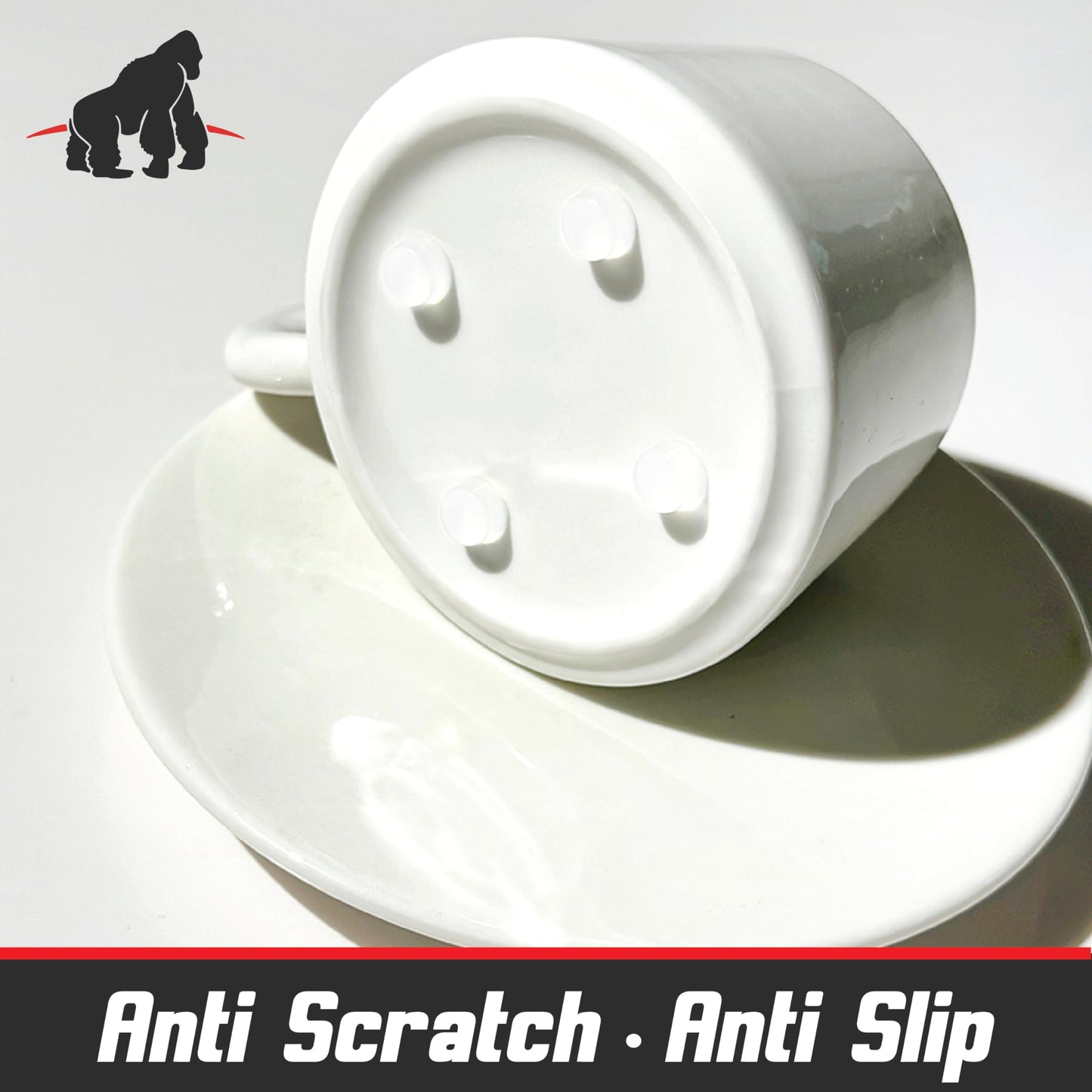 White Adhesive Bumper Pads 106-PC Combo Pack (Round, Spherical, Square) - Sound Dampening Transparent Rubber Feet for Cabinet Doors, Drawers, Glass Tops, Picture Frames, Cutting Boards