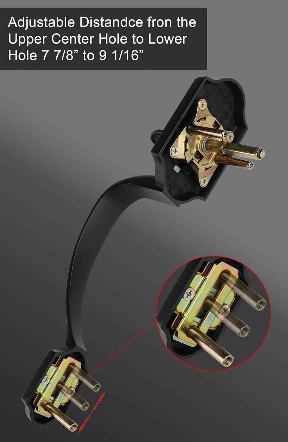 Gold Front Door Handle & Deadbolt Set - Reversible Lever Lock Hardware