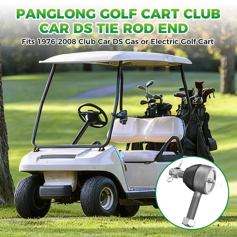 Panglong Golf Cart Ball Joint Kit-Club Car DS Tie Rod End Set of 3, Club Car DS Tie Rod End with Grease Fitting Suitable for 1976-2008 Club Car DS Golf Cart, OEM# 7540, 7539
