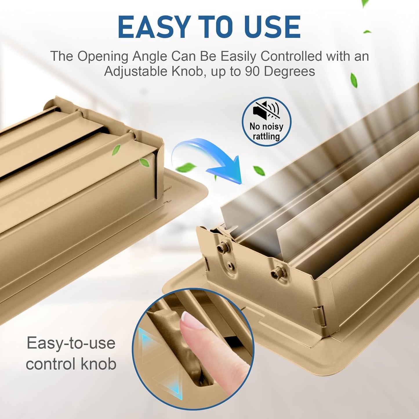 Heavy Duty 4x10 Inch Metal Floor Vents - 6 Pack Rust Proof Air Vent Covers for Home