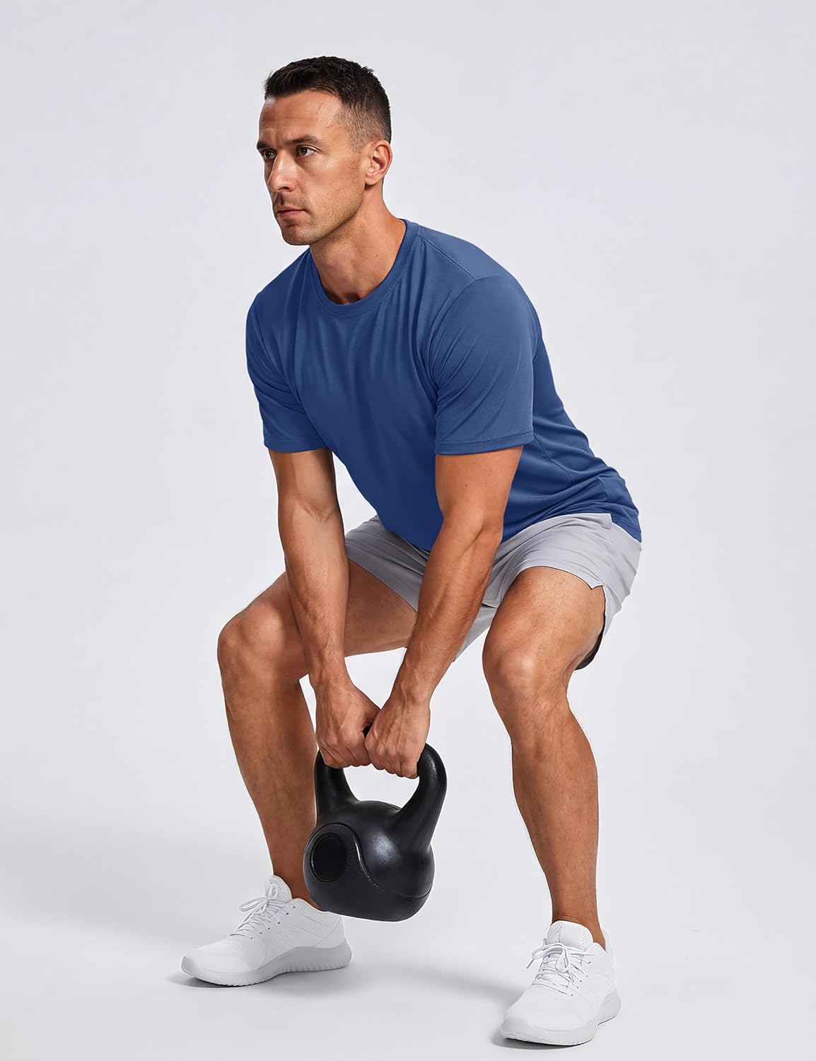 TACVASEN Men's Quick-Dry Athletic T-Shirt - Short Sleeve Gym Tee with Sun Protection