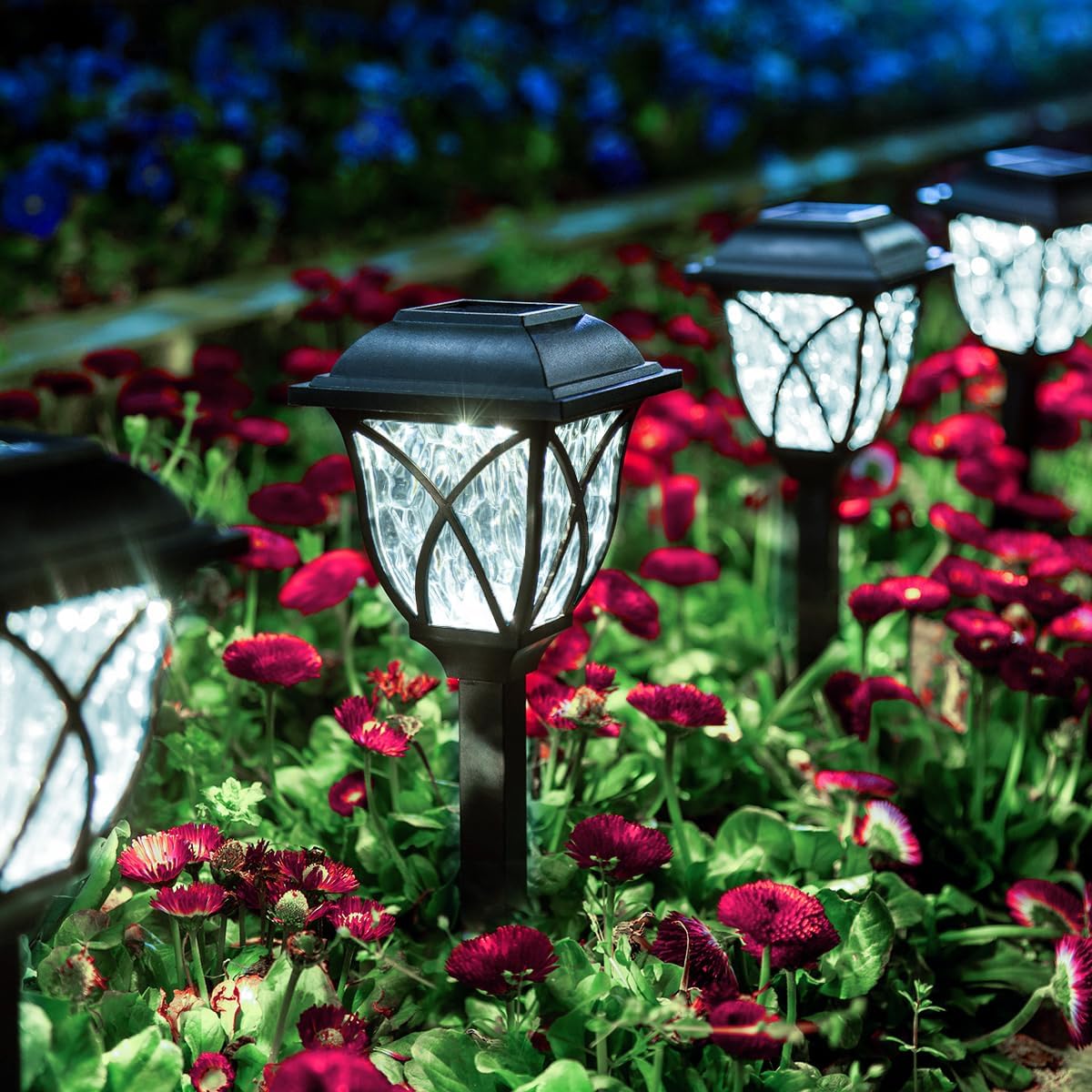 8 Pack GIGALUMI Waterproof LED Solar Garden Lights - Outdoor Patio & Landscape Decor