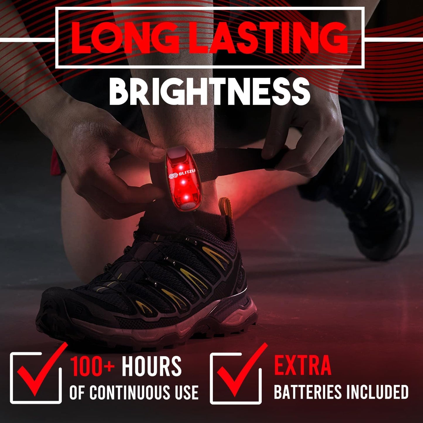 Skiennix LED Safety Lights - High Visibility Clip-On Strobe Lights for Night Walking, Running & Cycling | 4 Pack