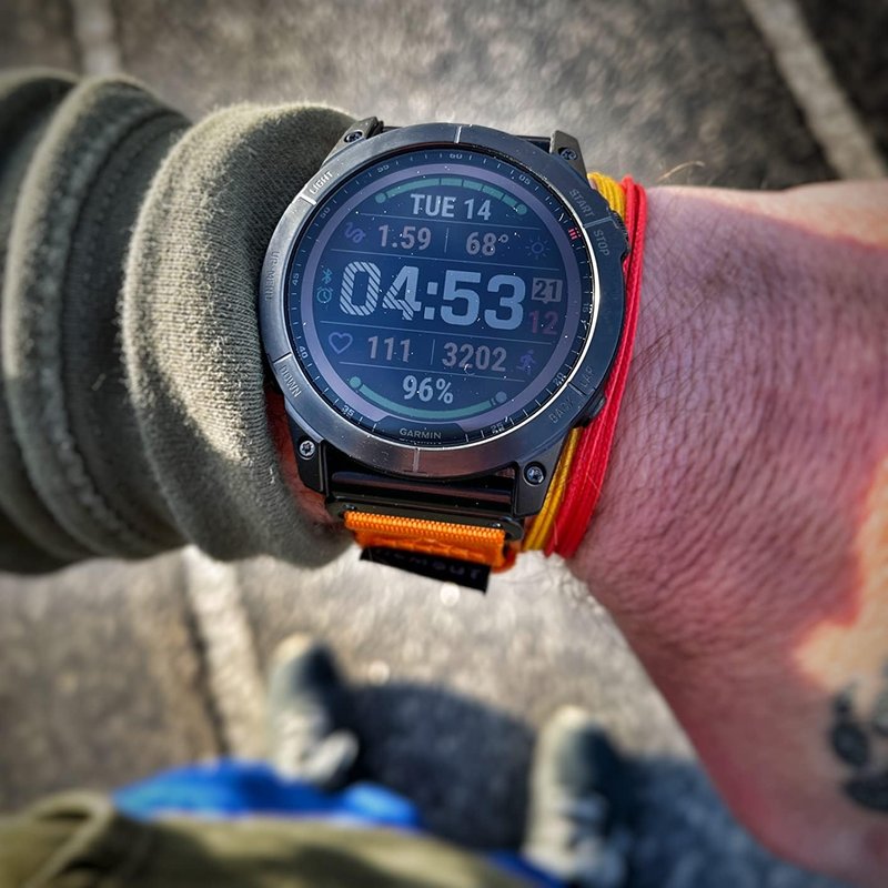Nylon Sports Watch Band, 22mm Military Strap Compatible with Garmin Fenix 8 47mm /7/7 Pro/6/6 Pro/5/5 Plus/E 47mm, MARQ Athlete/Golfer/Driver/Captain/Adventurer/Commander, Instinct 2/Crossover/Tacical/Esports/Tide, D2 Delta S/Descent G1, Approach S60/62/S