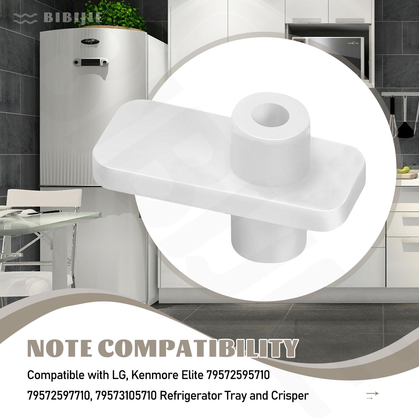 4 Pack MCR620965 Refrigerator Vegetable Tray Crisper Drawer Wheel Mount Compatible with LG Ken-more Ken-more Elite Refrigerator Tray/Crisper