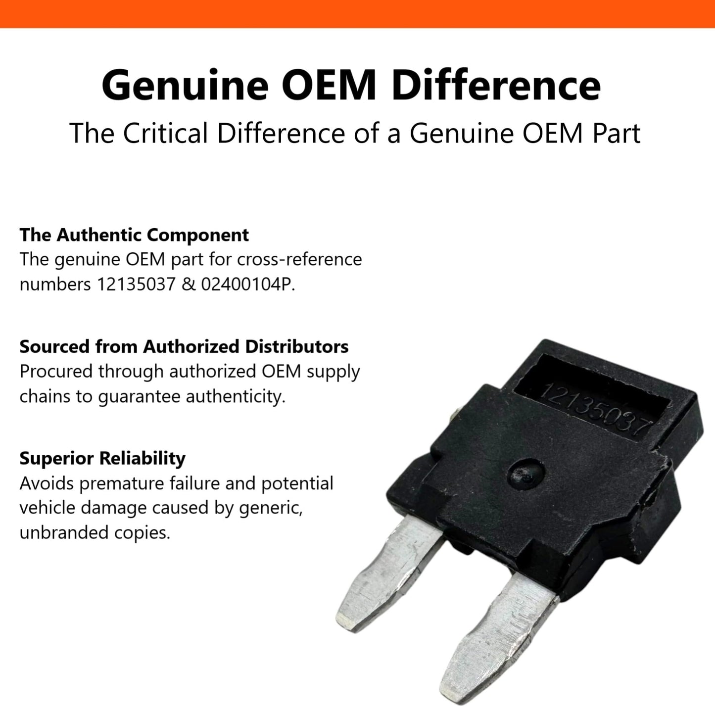 FalconSupply Genuine Aptiv 12135037 / Littelfuse 02400104P (2-Pack Kit) 1A/400V Mini Blade Automotive 12V Diode Fuse, OEM Replacement for GM AC Compressor Clutch Coil, Fits Buick, Chevy, GMC, Pontiac