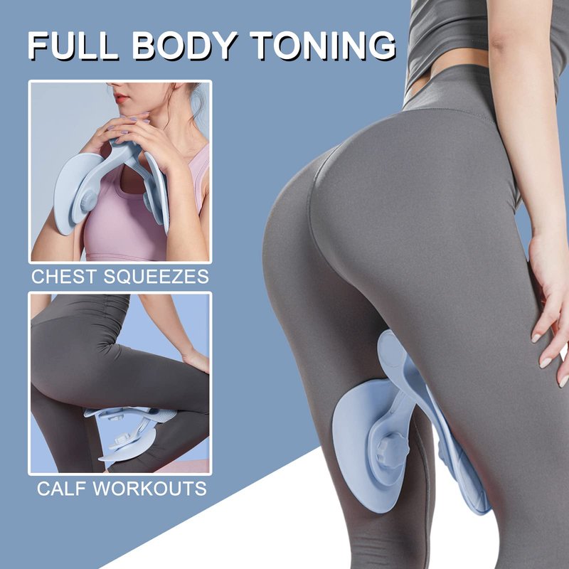Thigh Exerciser 35lb Pelvic Floor Exercise Devices Inner Thigh Kegel Exerciser Pelvic Floor Muscle Workout Equipment Train for Home Hip Under Desk Exercise Men Women with Band
