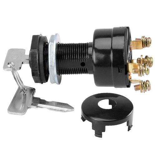 Roykaw 12V Golf Cart Ignition Switch with Keys Compatible with Club Car DS/Precedent/Turf Carryall I & II/XRT 1996-up Gas Golf Cart, 4 Terminals Switch, OEM# 101826301