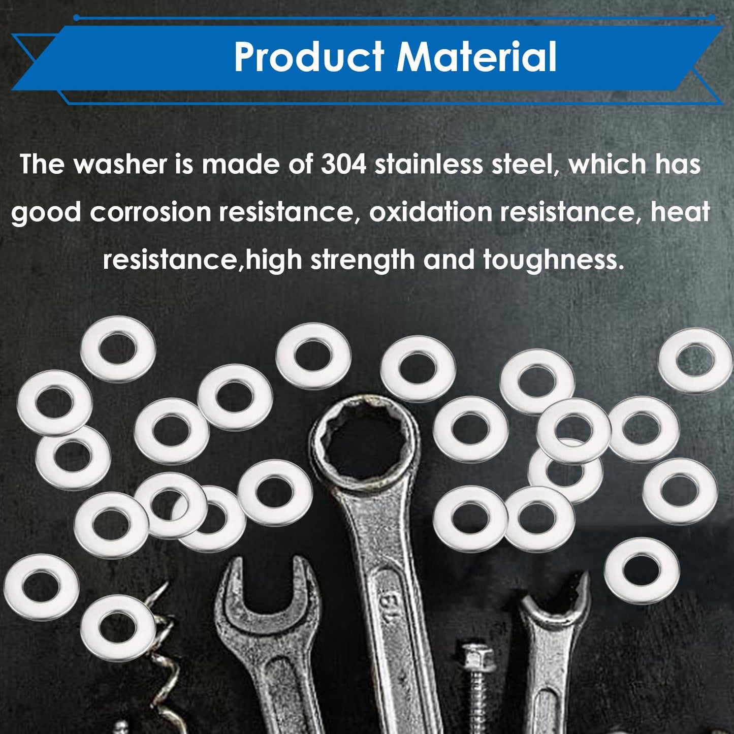 Seept 400PCS 1/8 Inch Silver Pop Rivet washers for Pop Rivets Diameter 1/8" 304 Stainless Steel pop Rivet Washer Aluminum pop Rivet washers Blind Rivet Washer