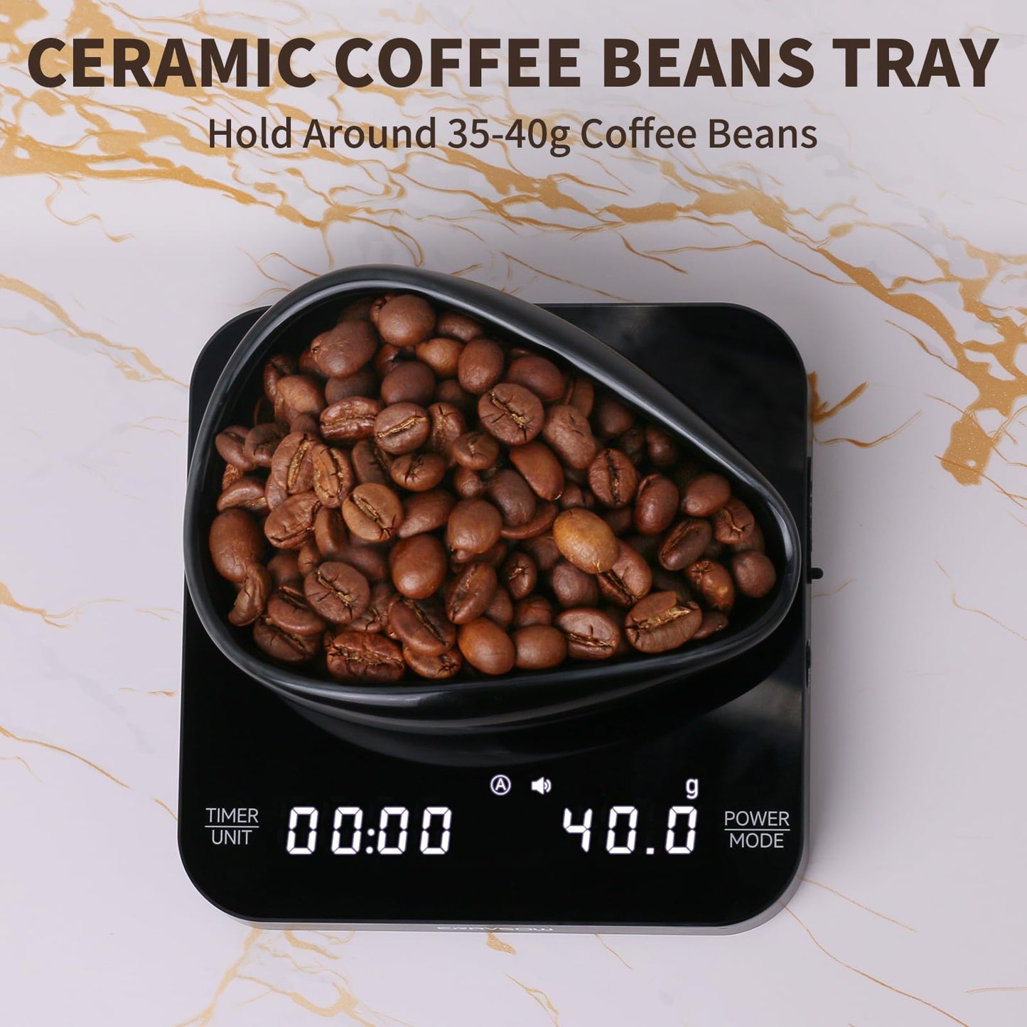 Coffee Bean Dosing Cup and Spray Bottle Kit - Ceramic Single Dosing Tray,Static Reducing Spray (Black)