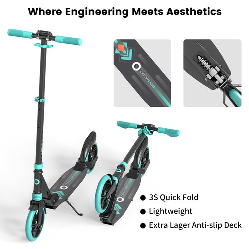 Kick Scooter for Kids 5-12 with Suspension, Teens, Foldable Lightweight Scooter with 8 Inch Wheels, Max Load 240 LBS