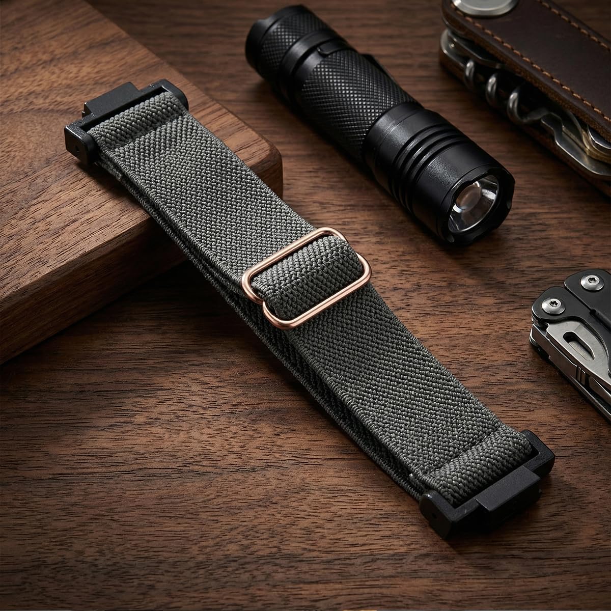 Elastic Watch Bands Compatible with Casio 16MM GA-100/G-5600/GA-300/GLS-100/GB-5600/GW-6900/G-Shock DW-5600/8900/GWM5610,Stretchy Soft Adjustable Replacement Nylon Strap (Black&Navy&Boho Teal)