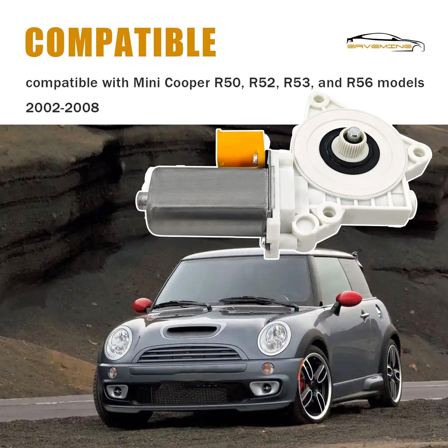 Front Driver Left Power Window Motor Compatible with Mini R50 R52 R53 R56 Cooper Base S 1.6L L4 FWD 2002-2008 Replacement for 67626954275