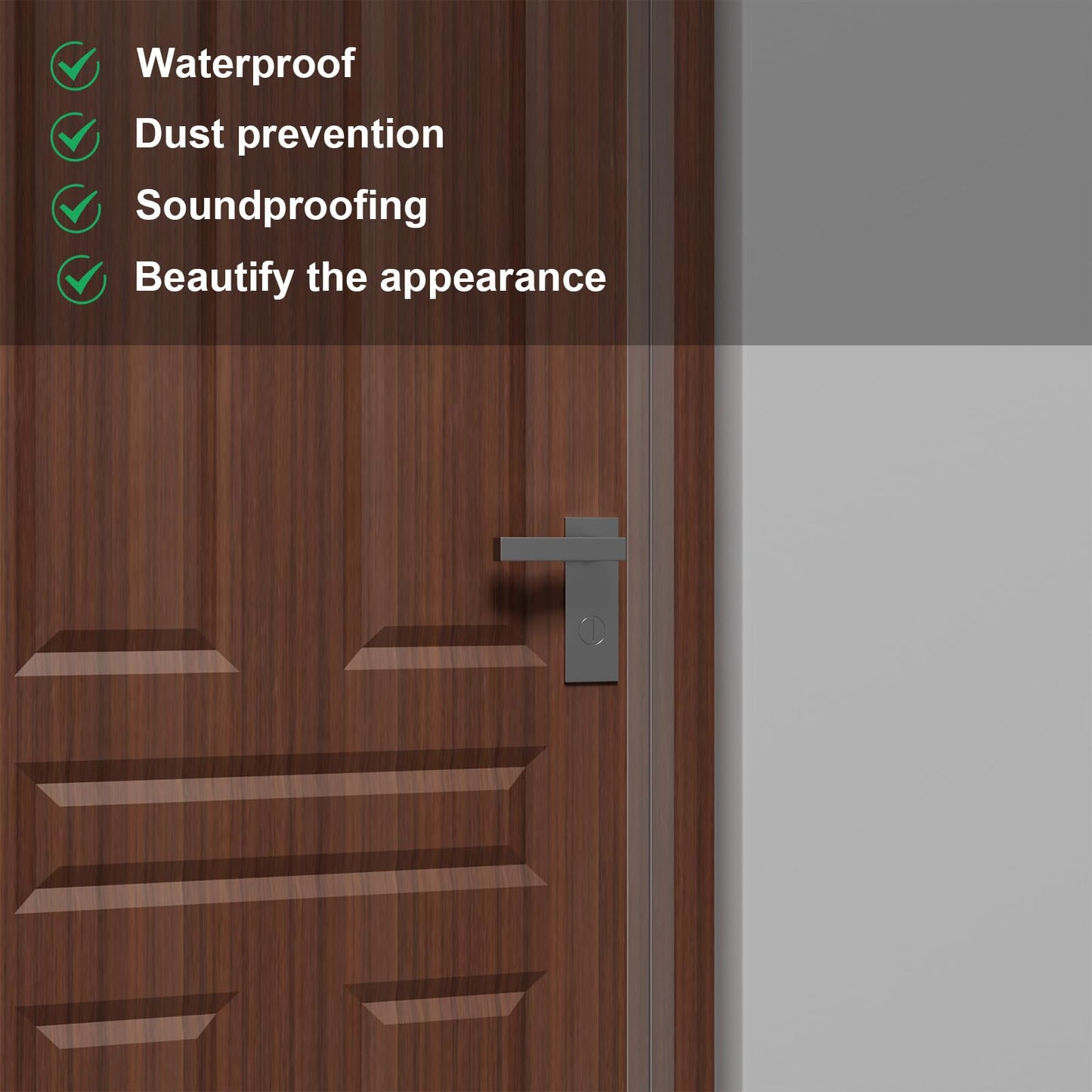 Greymond Weather Stripping Door Seal, Silicone Strip for Frame and Gaps Draft Stopper,Glass Shower Door Sweep, Clear, 20 Feet x 1 Inch