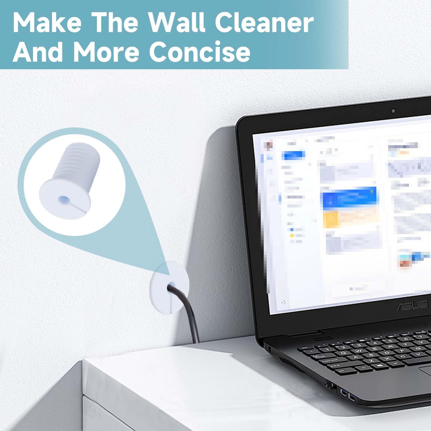 MYZHRE 6 Pcs Starlink Cable Grommet for 1 Inch Wall Hole, Starlink Wall Grommet, Perforated Silicone Grommet, Cable Punch Grommet, Wall Grommet for Starlink Ethernet Cable(White