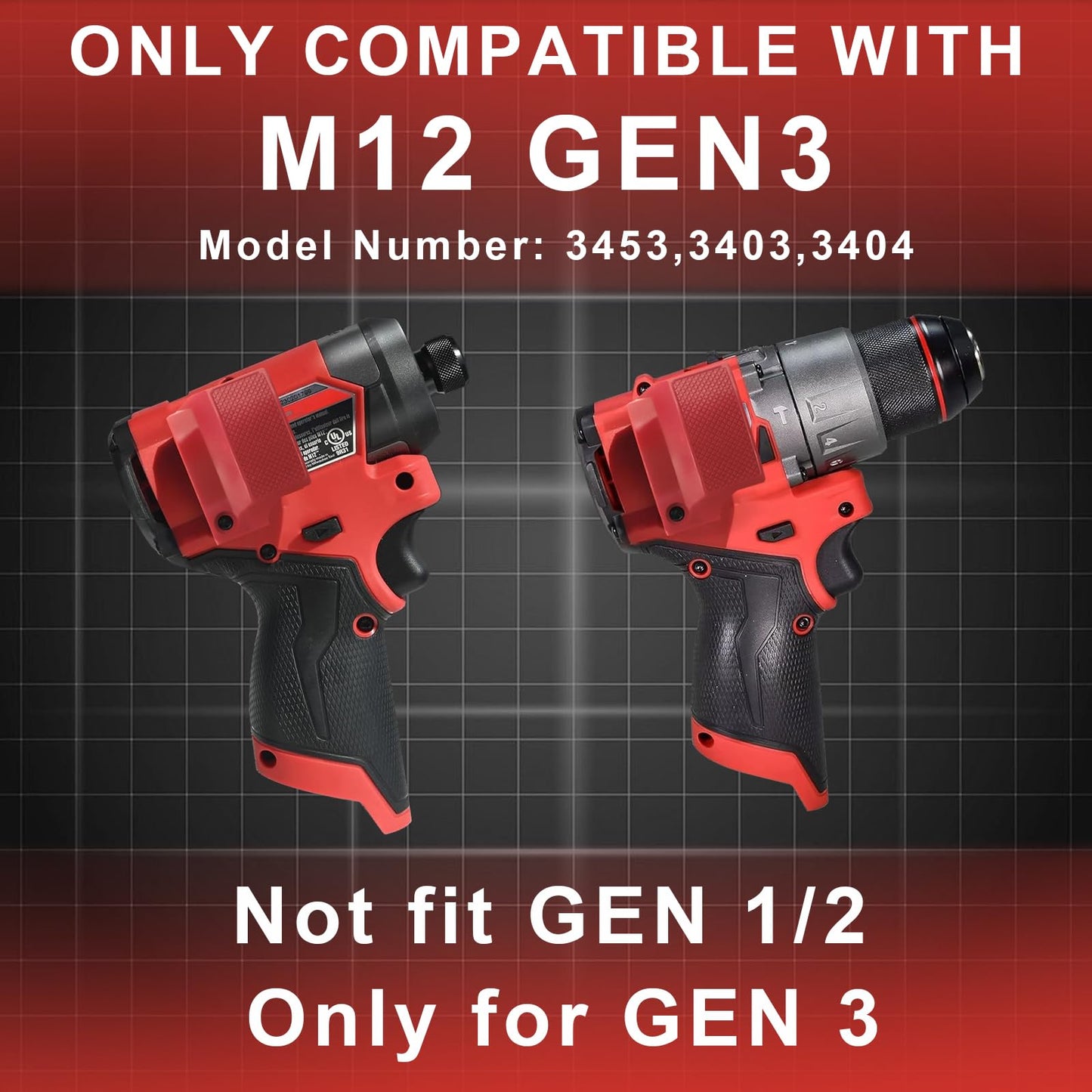 Naerza Magnetic Bit Holder for Milwaukee M12 GEN3 Impact Driver - Effortless Installation, Premium Craftsmanship, Ultra-Durable, Drill Bit Holder With One Screw