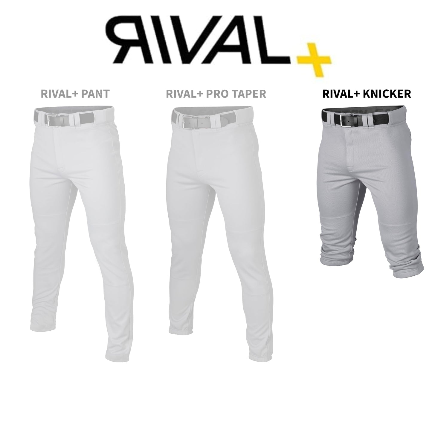 Easton | RIVAL+ Knicker Piped Baseball Pant | Grey/Navy | Youth | Small