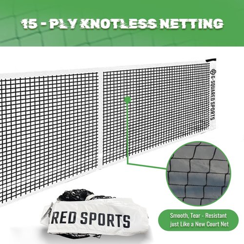 G-SQAURED Pickleball Replacement Net 22ft x 3ft - Indoor/Outdoor Use, Fits Most Free-Standing Pickle Ball Frames(Net Only)