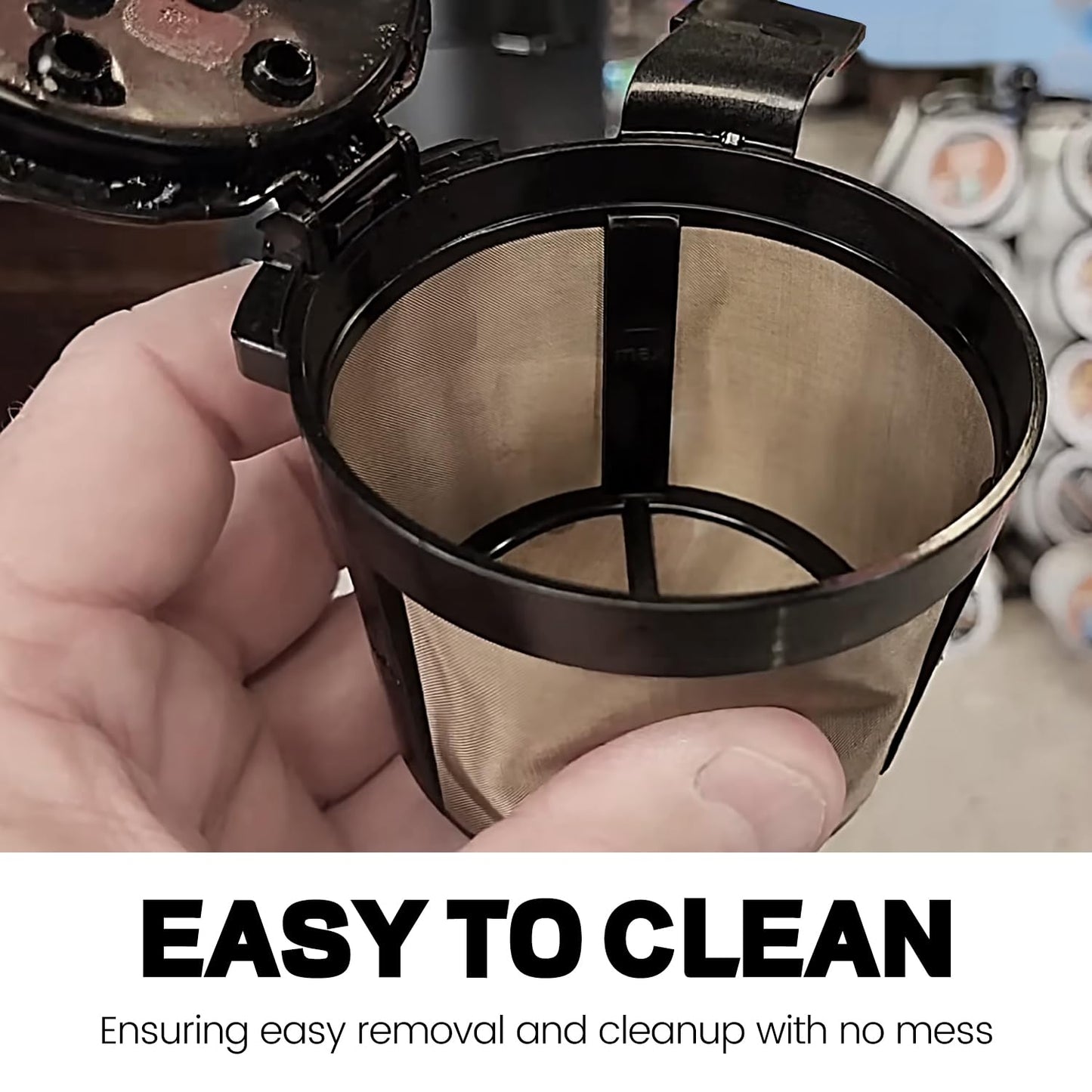 MIMORE Coffee Filters - 120 PCS Disposable Coffee Paper Filters for Ninja Pods and Grounds Single Serve Coffee Maker PB041, PB051 (Compatible with Kalita Wave Dripper 155)