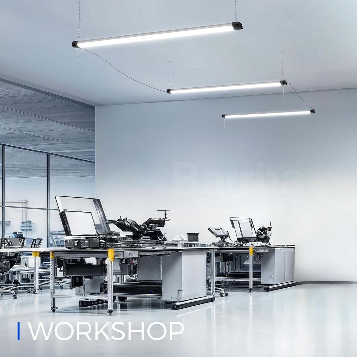 Barrina 10000LM LED Shop Light Fixture - 4FT, 84W, 5000K, Linkable, ETL Approved for Garage & Workshop