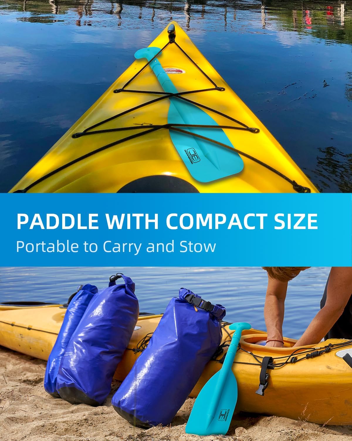 OCEANBROAD Telescoping Emergency Paddle - Adjustable 21'' to 42'' | Lightweight Aluminum for Kayaking & Canoeing