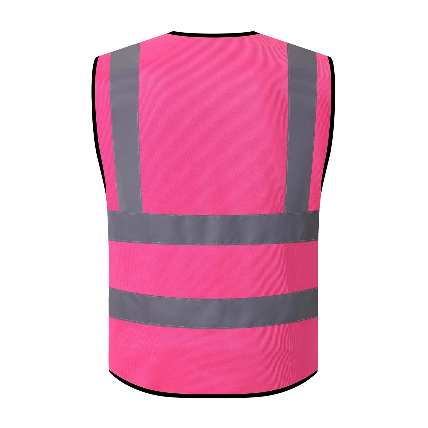 ASIPHITU Reflective Safety Vest for Men Women High Visibility Construction Work Vest with Pockets and zipper front Hi Vis Security Vest with Reflective Strips Meets ANSI/ISEA Standard (AP1-Pink-S)