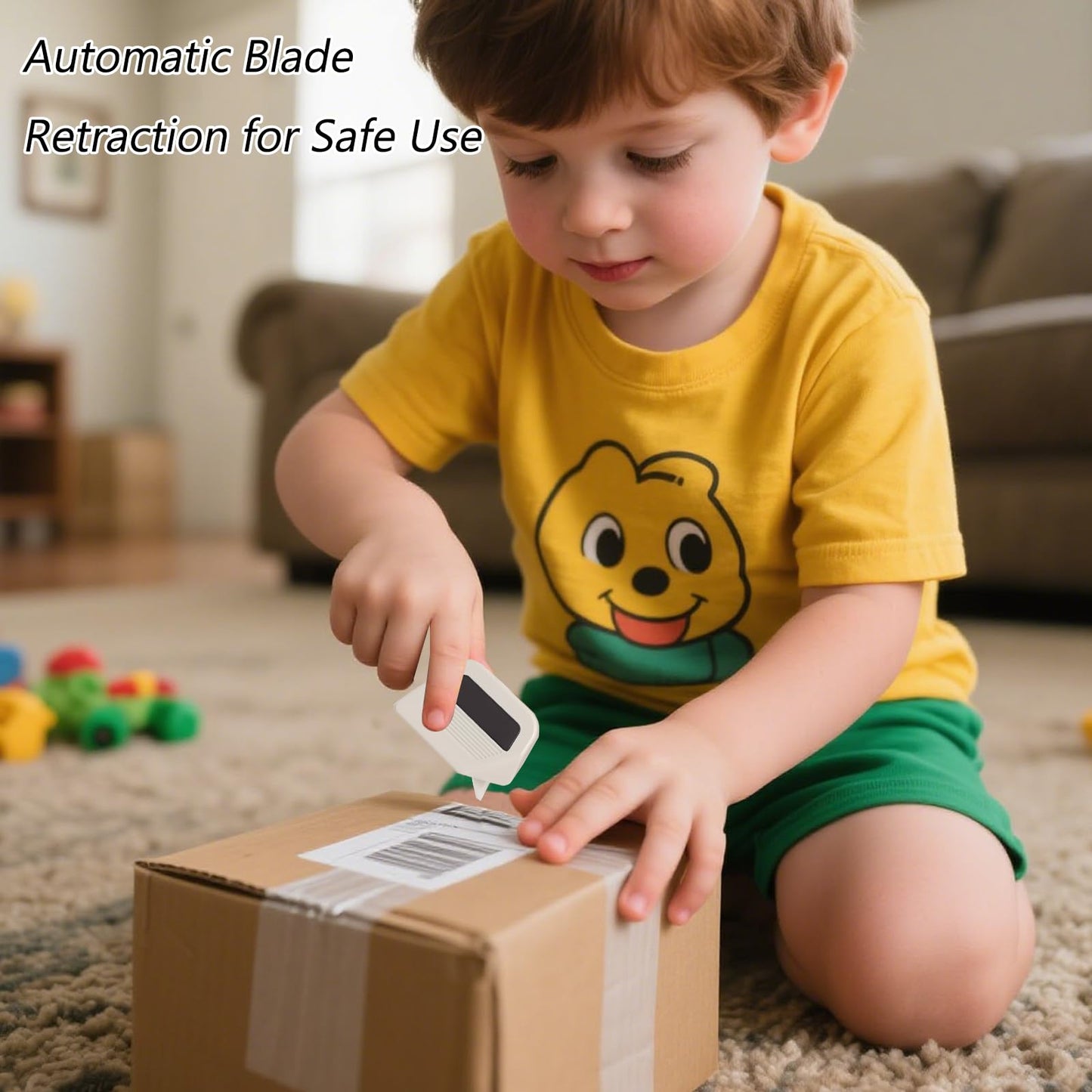 2Pack Creative Magnetic Box Cutter –Cardboard Cutting Tool, Retractable Envelope Letter Opener Unpacker with Ceramic Blade, Safe for Home and Office Use