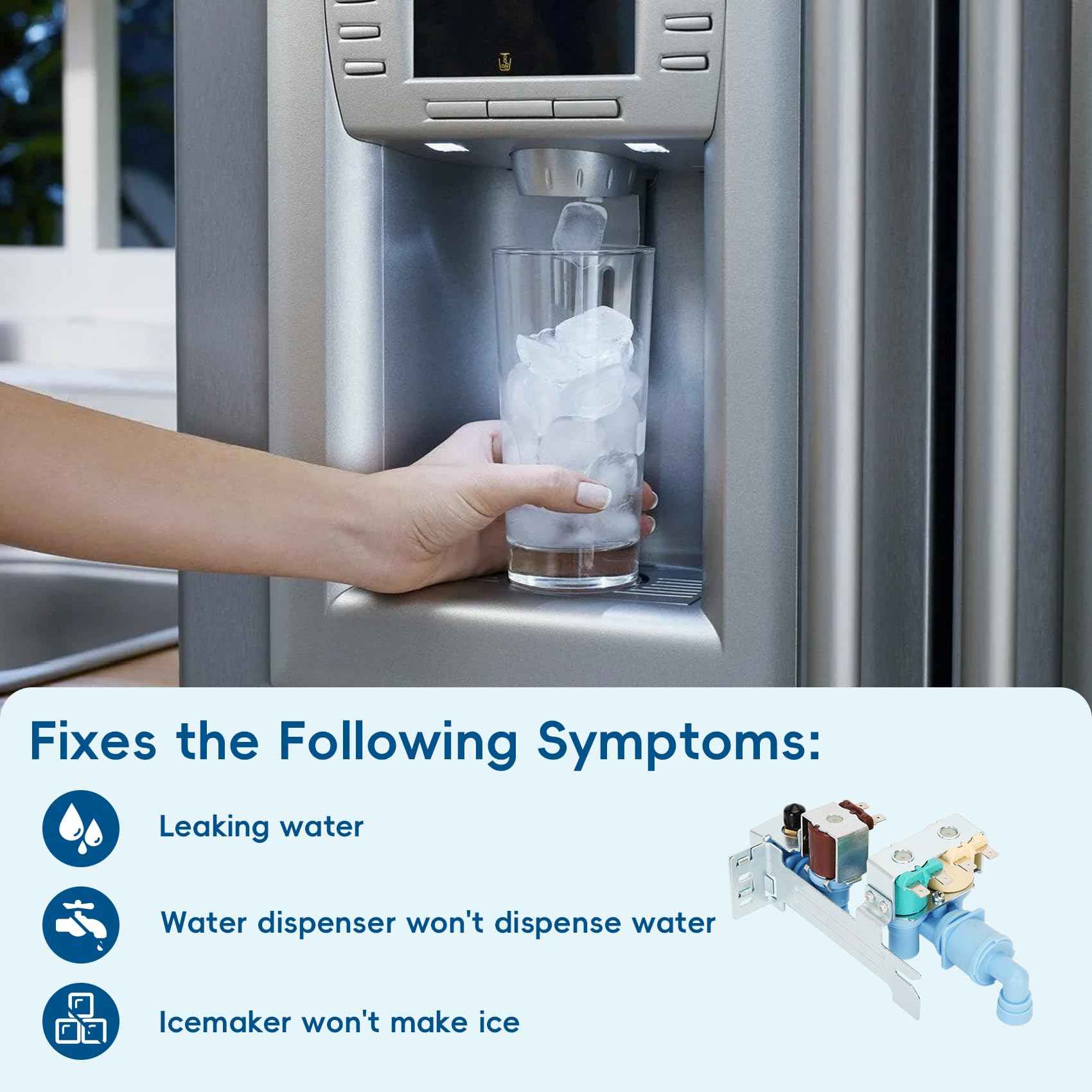 Micnce Upgraded 242252702 240531101 Refrigerator Water Inlet Valve Compatible with Frigidaire Kenmore Crosley Electrolux, Replace 240505101 240505102 240508101 240508102 241734301-1 Year Warranty