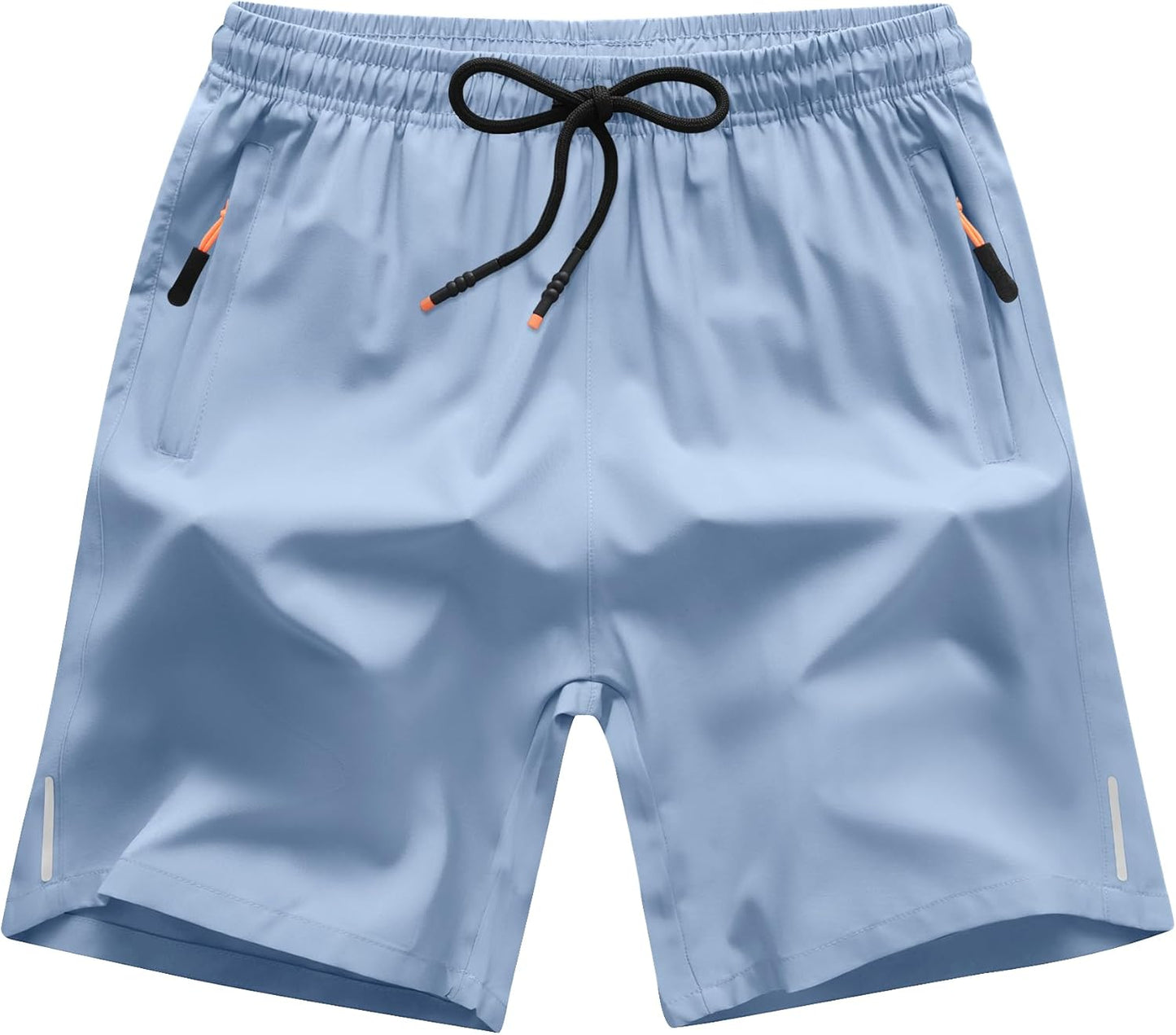 Skiennix Boys Athletic Running Shorts - Quick Dry Fabric with Zipper Pockets