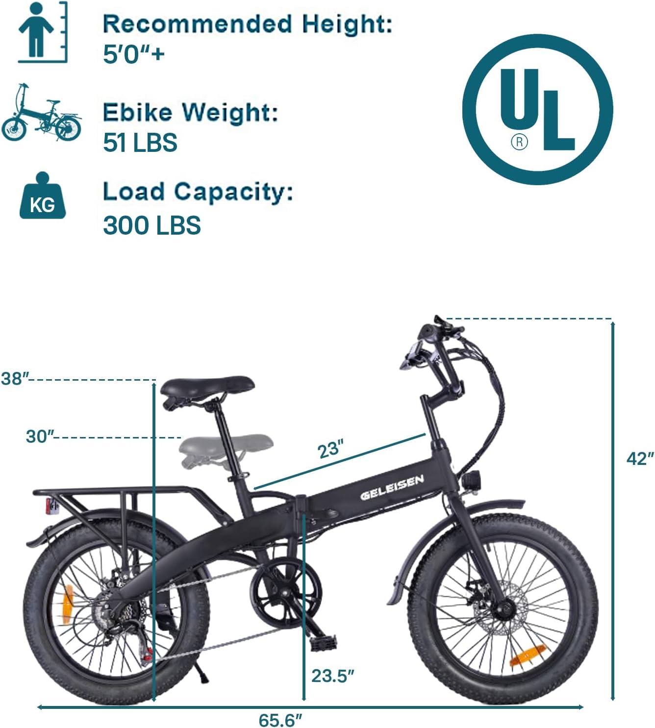 Skiennix Folding Electric Bike - 20" Fat Tire Ebike with 374.4Wh Battery & LCD Display | 20MPH Speed