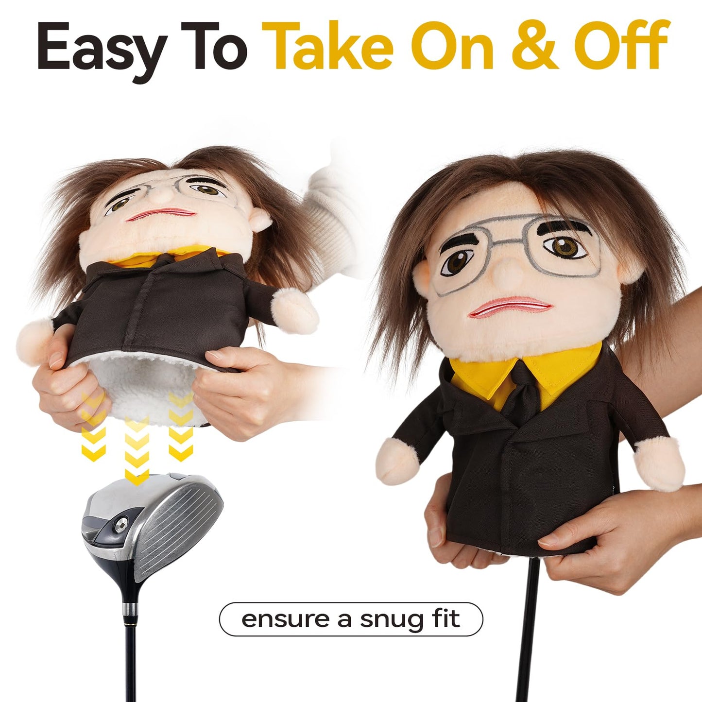 Craftsman Golf Funny Driver Headcover The Office Golf Head Covers Dwight Golf Club Cover for Driver Golf Gift for Men Plush Material