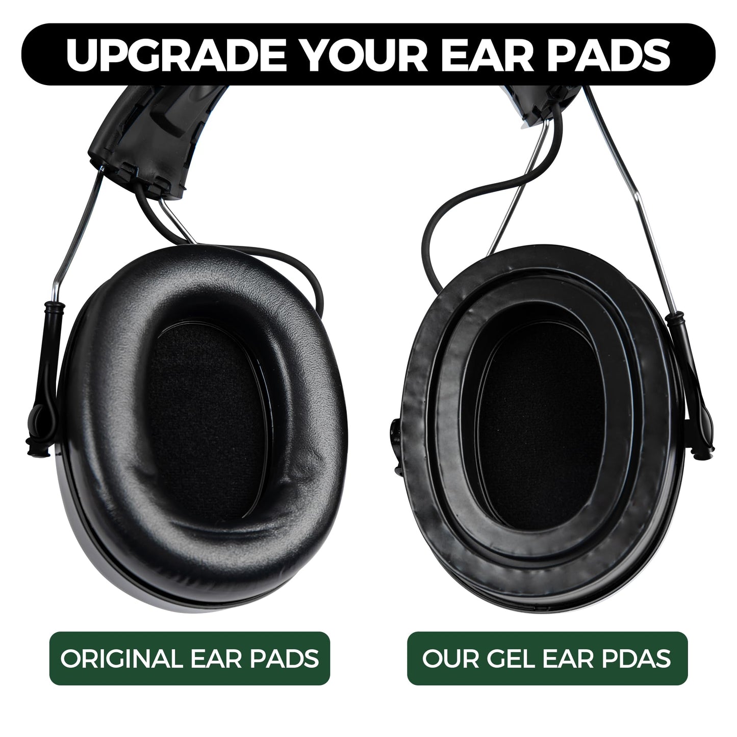 Soft Gel Ear Pads for 3M WorkTunes Series,Compatible with Peltor Sport RangeGuard TAC100 300 500 Shooting Range Earmuffs,Gel Ear Cushion,Hearing Protection Replacement Gel Ear Cups
