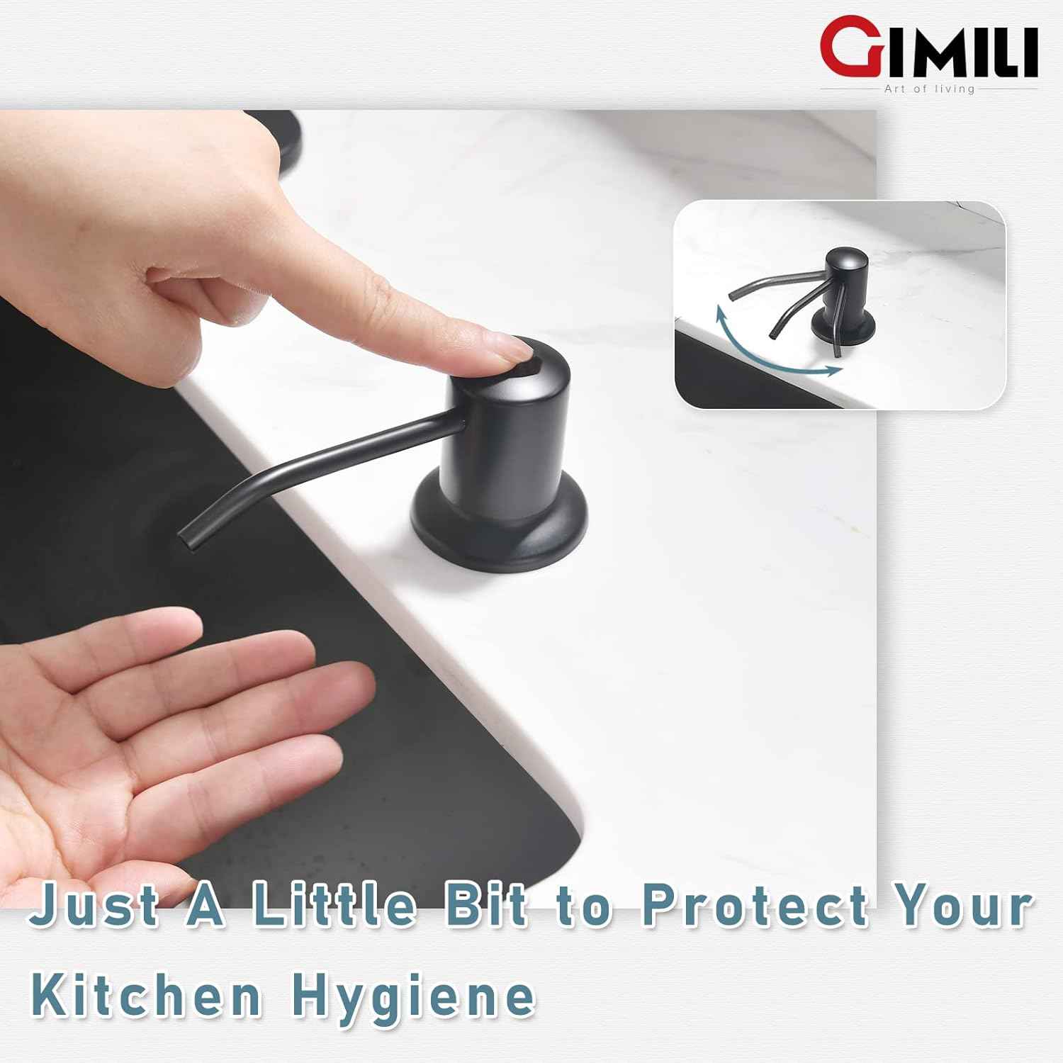 Matte Black Kitchen Faucet with Soap Dispenser - Commercial Single Handle Pull Down Sprayer