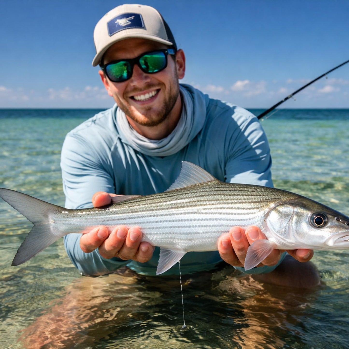 SF 10FT 12lb Pre-Tied Loop Saltwater Tapered Leader Fly Fishing Low Visibility High Strength Clear Nylon for Saltwater Bonefish Permit