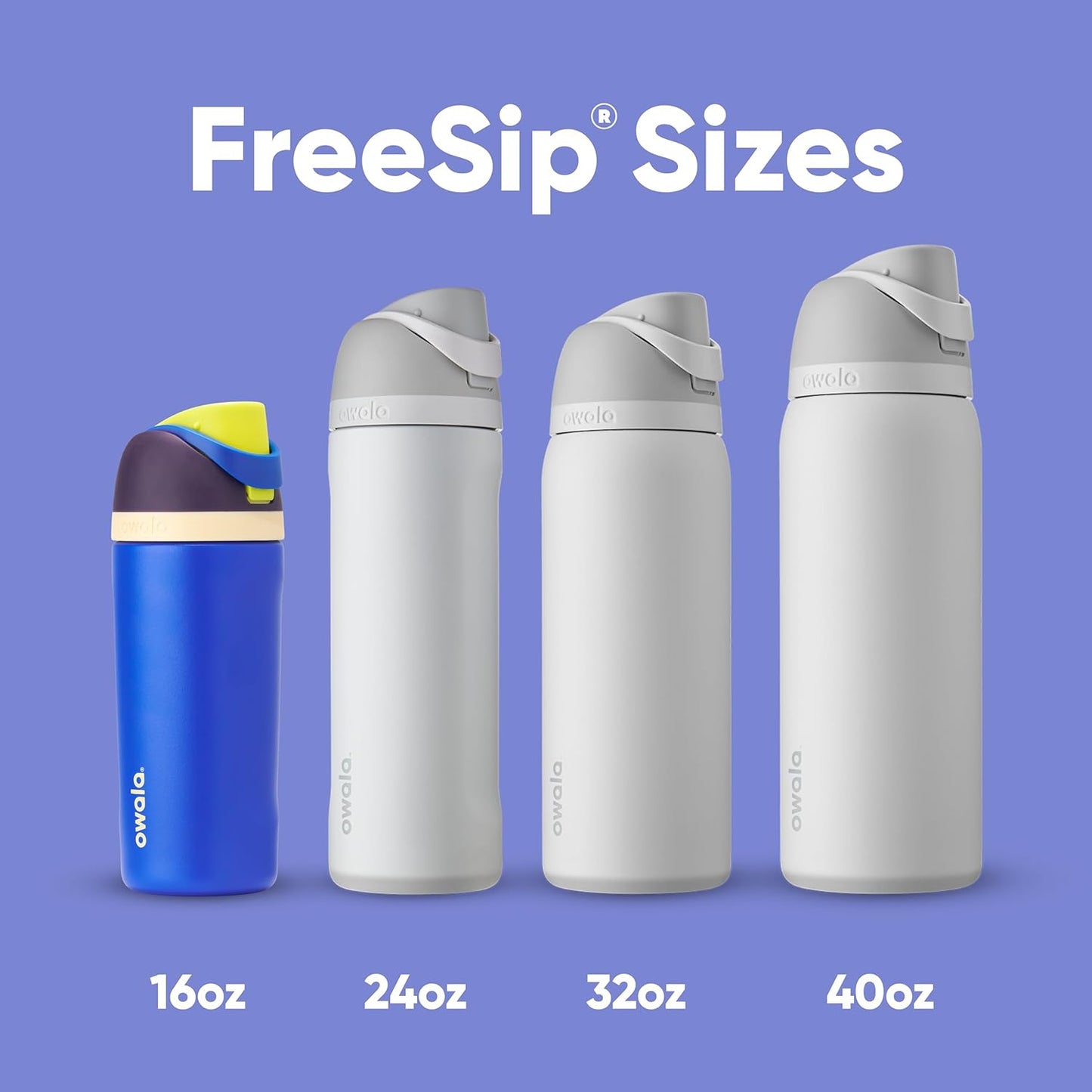 Owala Kids FreeSip Water Bottle - Insulated Stainless Steel with Straw, BPA-Free, 16 oz, Celestial Sphere