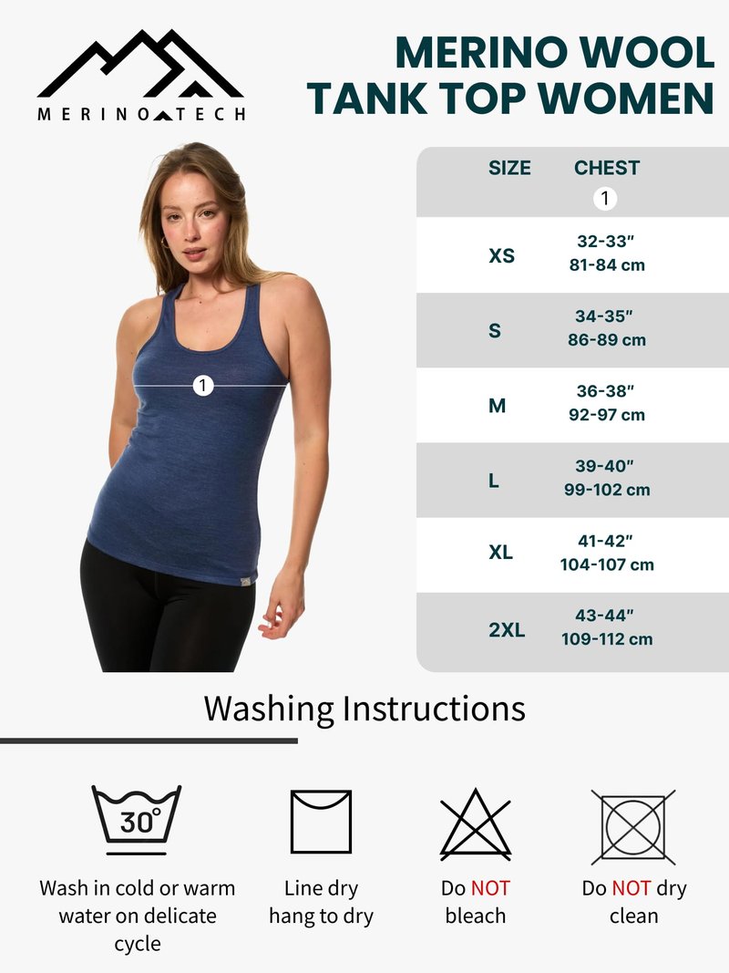 Merino Wool Tank Top Women - Active Merino Wool Undershirt Moisture Wicking Breathable Anti-Odor Lightweight Base Layer (Medium, Off White Highneck)